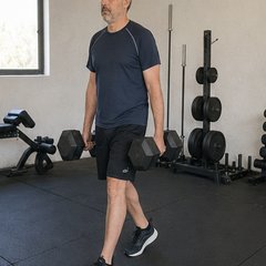 Farmer carry bilateral — ejercicio de abdomen