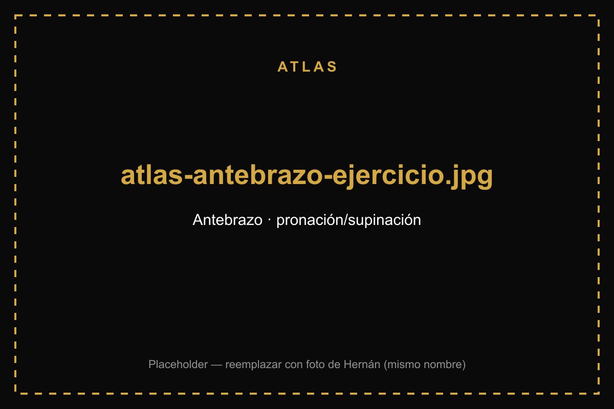 Hernán Zurita demostrando ejercicio para antebrazo