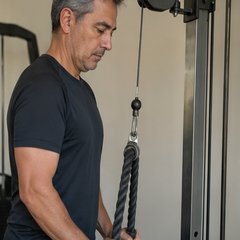 Extensiones de tríceps con cuerda — ejercicio de codo