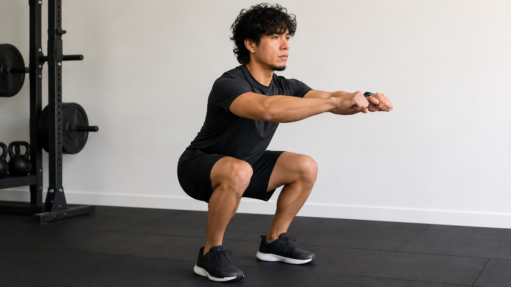 Hernán Zurita demostrando ejercicio para cuadriceps