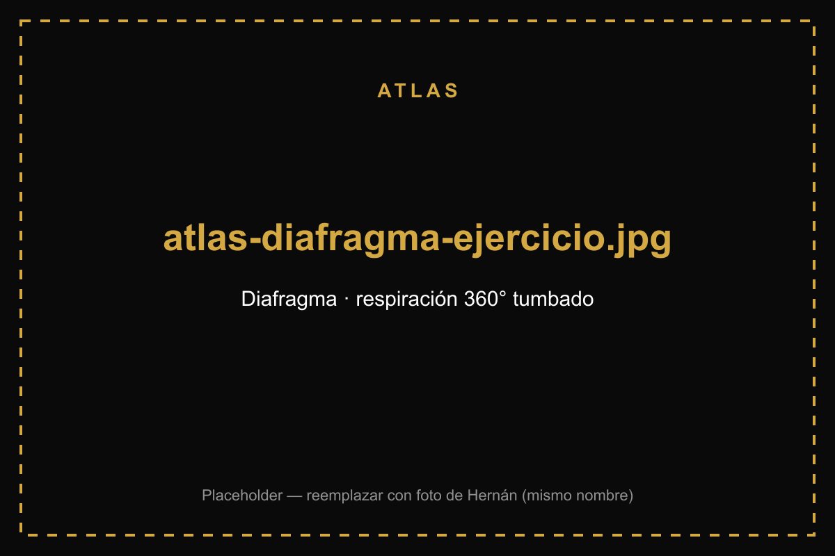 Hernán Zurita demostrando ejercicio para diafragma