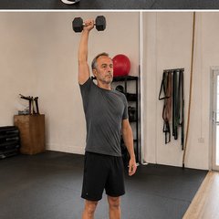 Press overhead con mancuerna — ejercicio de hombro
