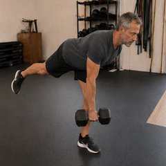 RDL unilateral con mancuerna — ejercicio de isquiotibiales