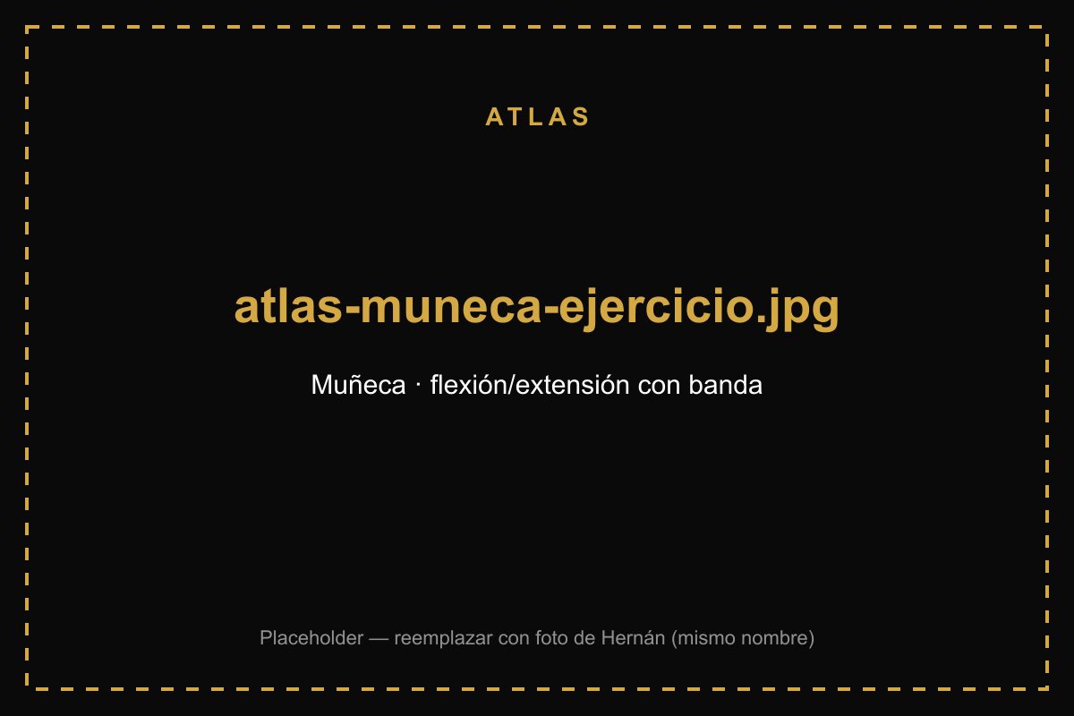 Hernán Zurita demostrando ejercicio para muneca